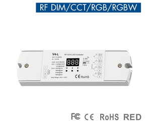 V4-L 5A 12-48VDCRF RGBW 12V LED <strong>Controller</strong> with Digital <strong>Display</strong> Remote Control 4 Channel Lighting <strong>Solution</strong> for Led Light Strips - Product Image 4