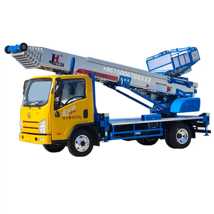 Korea Horyong 28m aluminium ladder truck Aerial ladder boom upper structure with chassis