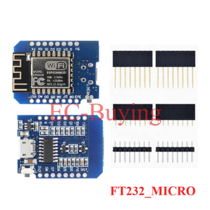 Scheda di sviluppo D1Mini CH340/FT232 ESP8266 Wireless Wifi NodeMcu Lua modulo TYPE-C/Micro interfaccia USB - Product Image 4