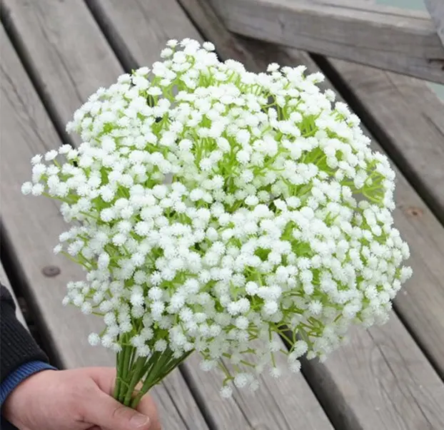 Artificial plastic flower gypsophila flower baby breath for wedding decoration