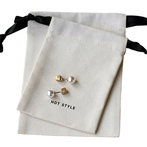 Custom Embroidery Canvas Material Christmas Drawstring Gift Bag Custom Cotton Drawstring Dust Bag Small Canvas Linen Cotton Bags - Product Image 6