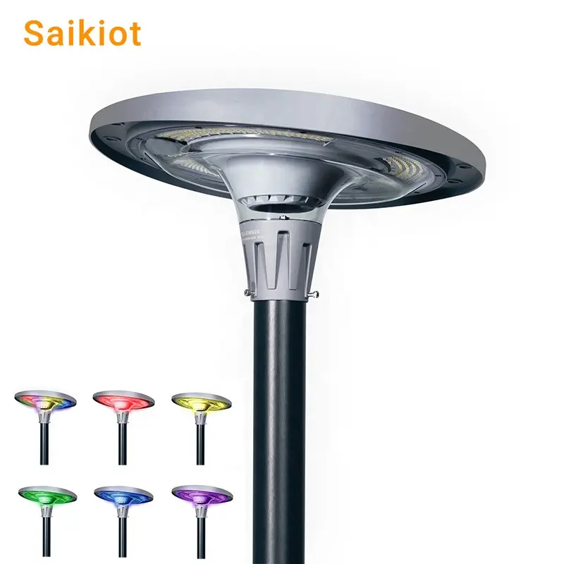 Saikiot 800W 1200W RGB 태양 전원 정원 가로등 야외 RGB 태양 Led 정원 램프 태양 정원 조명