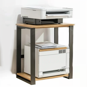 Estante de almacenamiento Todo en uno con base móvil, soporte de host de computadora con estante de impresora y ruedas para organización de escritorio