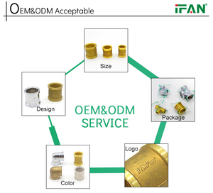 IFAN NPT Rosca De Latão Encanamento Encaixes FF Tee Cotovelo Soquete Cobre Igual Conector De Tubulação De Água Encaixe De Tubulação De Latão