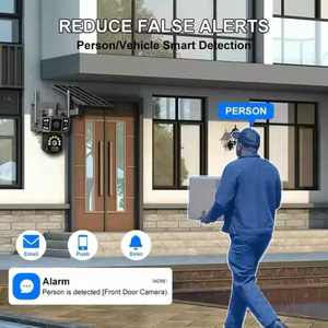 Bessers工厂价格4MP高清4G WIFI双镜头闭路电视摄像机运动检测太阳能PTZ sim卡低功耗电池网络摄像机 - Product Image 2