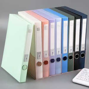 Large Capacity <strong>A4</strong> Size PVC PET Leather PP File Case <strong>Mounts</strong> One O-Ring to Store up Presentation Documents Paper Organizer - Product Image 4