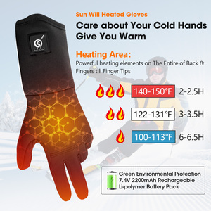 Touch Screen batteria più sottile Guantes elettrici ricaricabili inverno mano calda Moto guida guanto da motoslitta riscaldato fodere riscaldanti - Product Image 2