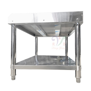 Custom Rectangle Metal Modern Chinese Restaurant Kitchen <strong>Table</strong> <strong>Height</strong> Adjustable Mobile 2 Tier 4 Feet Stainless Steel <strong>Table</strong>