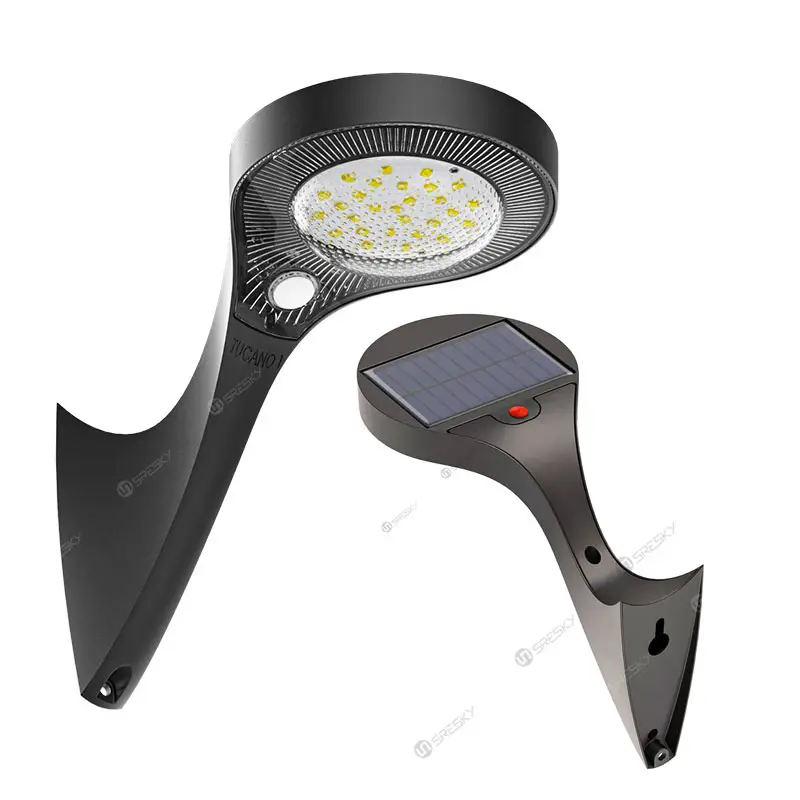 Nouveau type mur lumière 10w capteur de lumière de nuit solaire led jardin