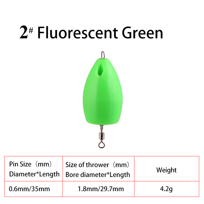 4.2 grams of fluorescent green buoyancy