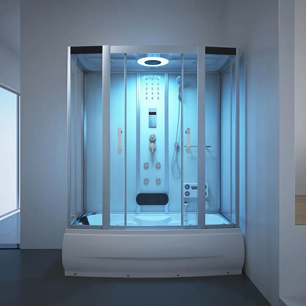 Luxury Corner Massage enclosed steam shower room sauna combos shower cabin