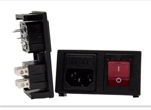 <strong>IEC</strong> C14 Ac Power <strong>Connector</strong> Socket with Fuse and Switch for Industrial Machine Male Adapter <strong>Connector</strong> - Product Image 3