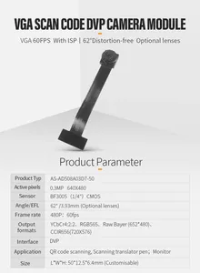מודול מצלמה BF3005 COMS חיישן מצלמות מחשב DVP 0.3MP ISP מודול מצלמה