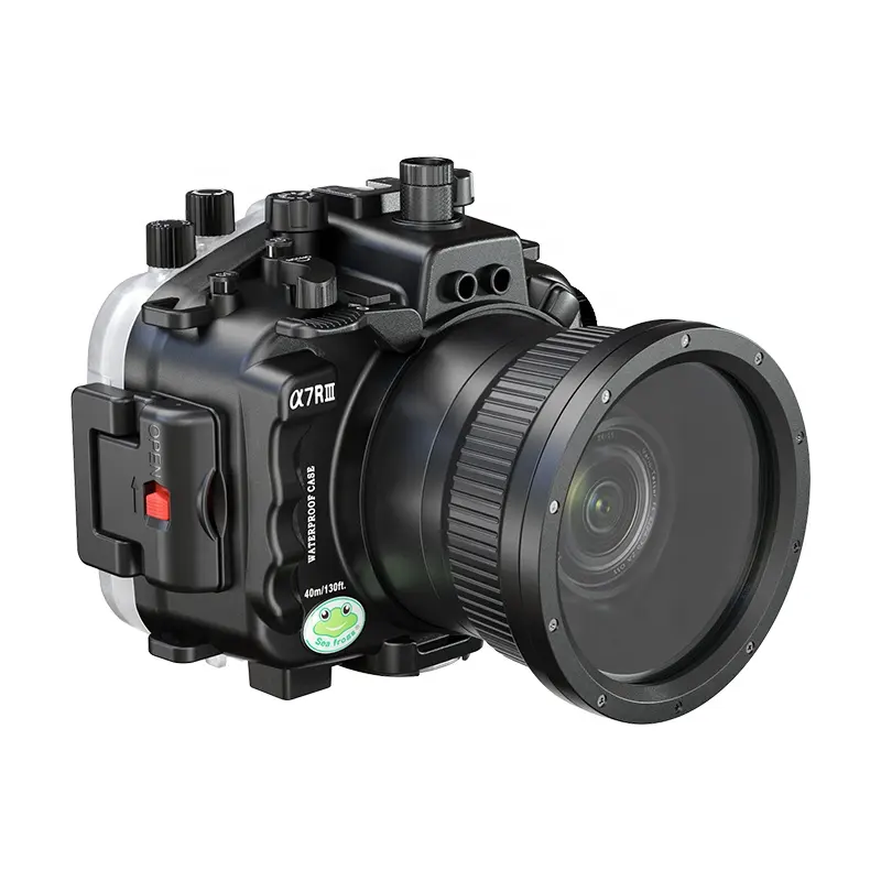 Seafrogs nouveau boîtier étanche pour caméra 40M/130 pieds pour Sony A7R III /A7 III (objectif 28-70mm) avec Port en Fiber optique