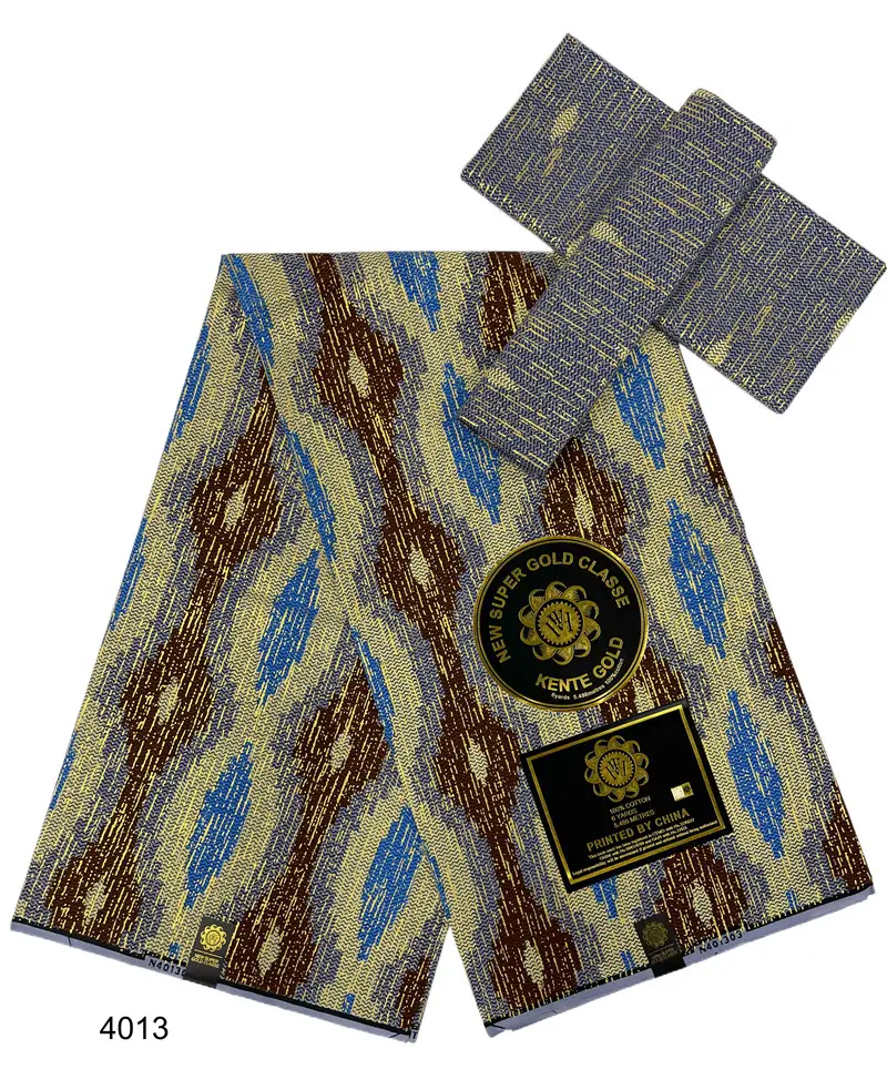 Grosir kain cetak katun kente ankara emas cetak untuk pakaian lilin emas cetak kain Afrika