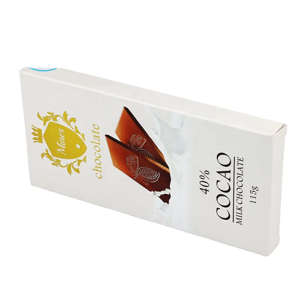 Scatola di cioccolato di lusso con confezione regalo in carta bianca personalizzata all'ingrosso