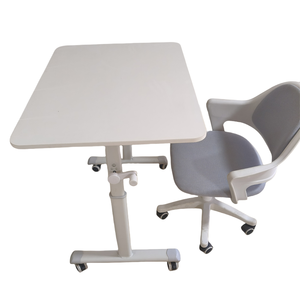 Manual Control Desk Height Adjustable Laptop <strong>Table</strong> With Wheels Mobile Standing Desk <strong>Rolling</strong> <strong>Computer</strong> Cart Heavy Duty Tray <strong>Table</strong> - Product Image 3