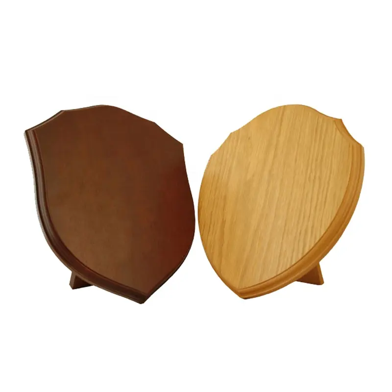 Factory Directly Wholesale Wood Finished Blank Awards Wooden Shield Plaque