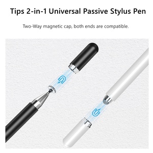 Disc/Fiber <strong>Tip</strong> 2-in-1 Universal Stylus Touch Pen for iPad iPhone Android Tablet Chromebook &amp;other Capacitive Touchscreen Devices - Product Image 5