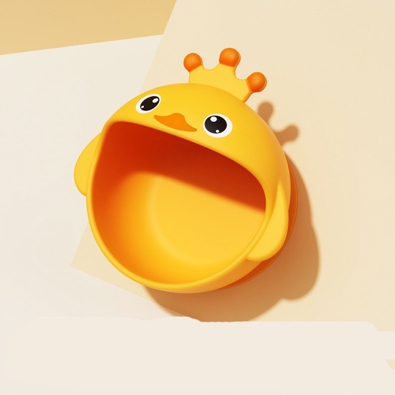 Bol à ventouse Canard Couronne Jaune