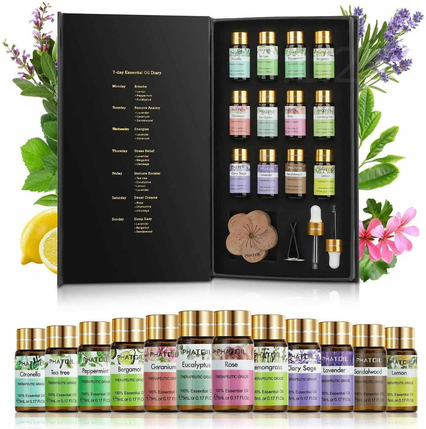 Peppermint para aromaterapia, óleos essenciais de lavanda para cuidados com a pele, conjunto de óleo natural para fazer velas