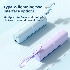 Wholesale 20W <strong>Output</strong> <strong>Power</strong> Convenient PD20W Fast Charging 2-in-1 5000mAh Capsule Mobile <strong>Power</strong> <strong>Bank</strong> Type-C <strong>Input</strong> Customizable - Product Image 3
