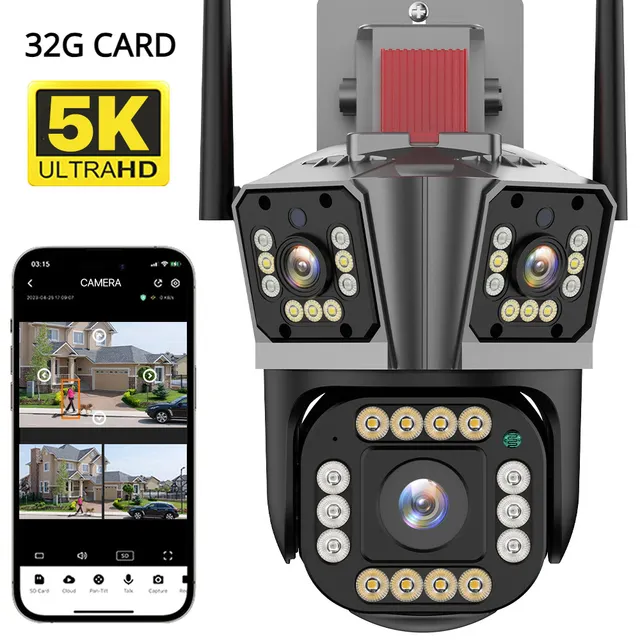 Jortan açık 10X optik Zoom gözetim Cctv WIFI güvenlik kamerası sistemi Ip ağ kamerası Ptz çift Lens ağ Ip kamera