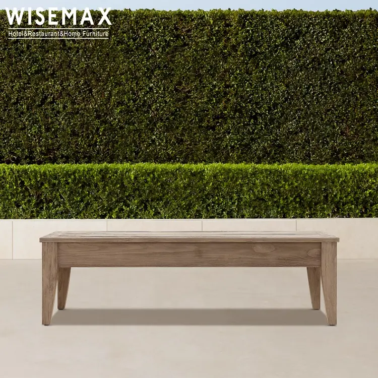 Wisemax móveis de madeira, móveis para mobiliário de estilo clássico, teak, pátio, mesa lateral retangular