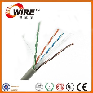 UL/CE/RoHS认证的1000Mbps <span class=keywords><strong>Cat5e</strong></span> FTP 24AWG 4对屏蔽以太网电缆