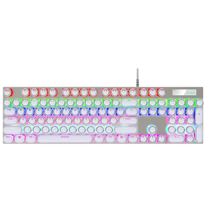 104 <strong>Keys</strong> Transparent Keycaps For Gaming Mechanical <strong>Keyboard</strong> Retro Punk USB Wired LED 23 Mode RGB backlit <strong>Keyboard</strong> <strong>Key</strong> caps - Product Image 3