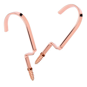 Móc kim loại phẳng bằng vàng hồng thân thiện với môi trường cao cấp cho các phụ kiện treo với các tùy chọn tùy chỉnh để treo quần áo hoặc các mặt hàng - Product Image 3