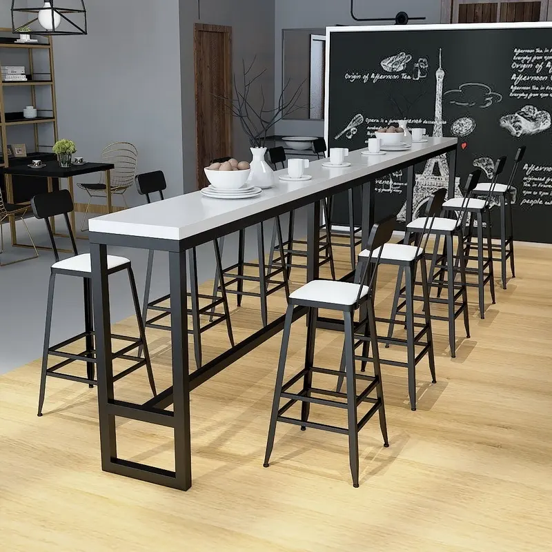 Европейский Простой стиль домашний Ресторан Кухня высокий бар стул и стол
