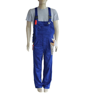 Blue Male Jumpsuit Overalls for Mechanic Workshop Functional Front and Built-In Side Pockets with Safety Features