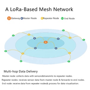 Heyuan Venta directa de fábrica 433Mhz Multi-Hop Inalámbrico Punto a punto LoRa Transceptor Receptor Comunicación Red de datos - Product Image 5