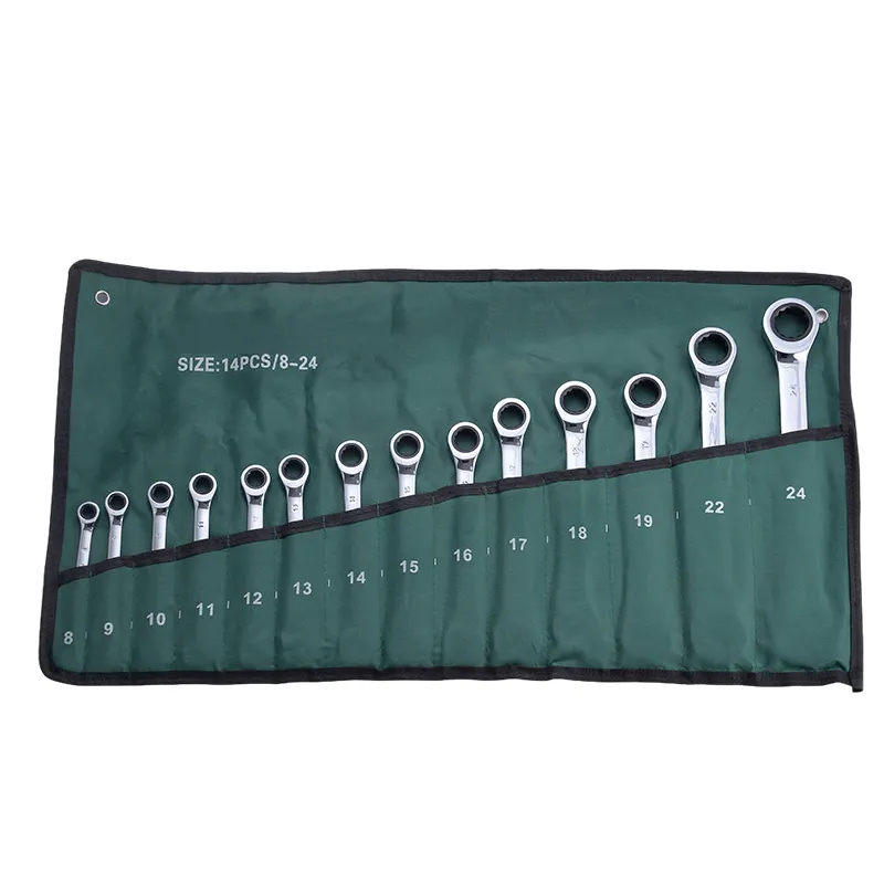 Heavy Duty Hand Tools Auto Car Repair Kit 7Pcs Ratchet Socket Wrench Set With Soft Case