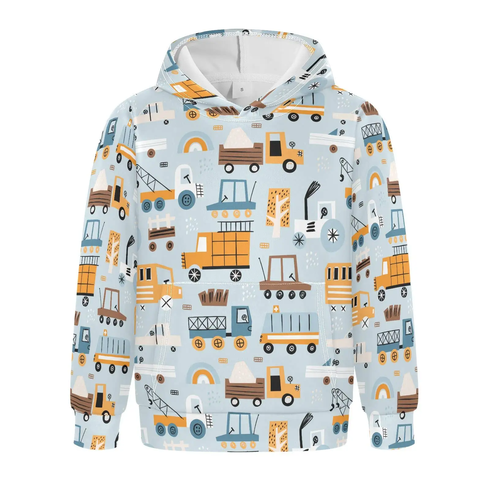 Felpe con cappuccio per bambini nuovi giocattoli disegnati a mano stampa modello di cartone animato felpa con cappuccio in bianco personalizzato Unisex ragazzi Pullover abbigliamento sportivo