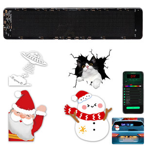 <strong>12V</strong> Devil's Eye <strong>LED</strong> Panel for Car Windshield Animated Blinking Indicator Light Sticker Remote Control App New Condition - Product Image 5