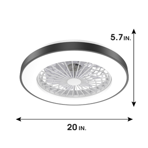 低噪音卧室小220伏遥控应用控制智能现代吊灯发光二极管吊扇带灯 - Product Image 6