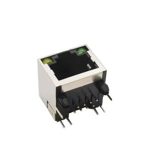 8-pozisyon 8-Contact RJ45 LED Ethernet konektörü Tab-UP 90 derece kurulum sol sarı sağ yeşil kontaklar modüler Jack - Product Image 1