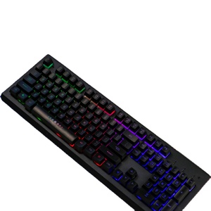 Máquina de escribir con luz RGB para jugadores, Teclado mecánico de alta calidad, resistente al agua, con cable, 105 teclas