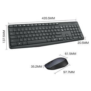 Juego de teclado y mouse inalámbricos Logitech MK235, teclado de oficina, computadora de escritorio para el hogar, computadora portátil, periférico de mouse duradero MK235 - Product Image 3