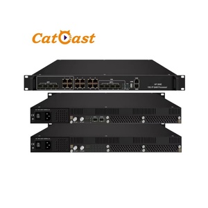 Modulador 10G IP a 64 QAM 4 SFP + 10GE entrada 64 QAM procesador de salida dos fuentes de alimentación para sistema dvbc