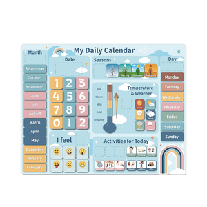 工厂定制每日磁性日历星期几图表磁性日历学前幼儿园小学教室 - Product Image 1