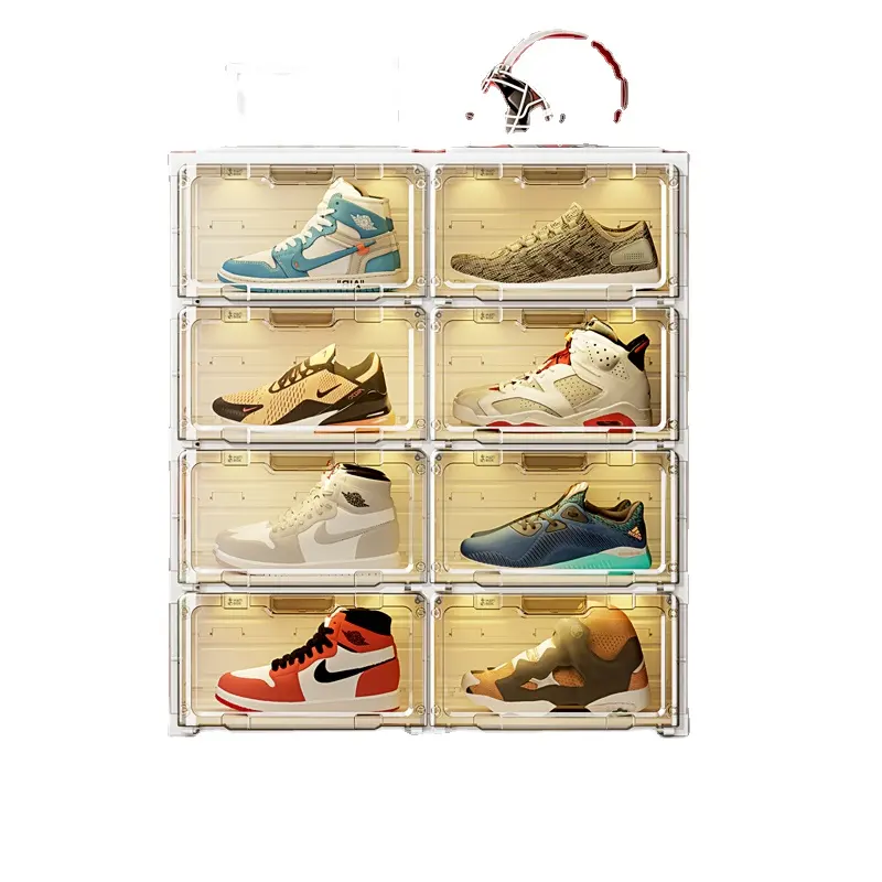Mayibox antbox Clear Plastic Stackable Shoe racks com tampas Substituto para Shoe Storage led