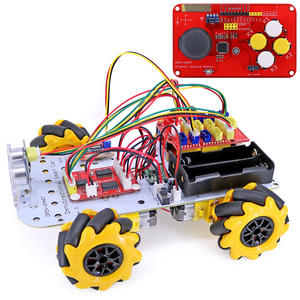 360 Degree Omnidirectional 4WD Smart Car Kit RF 315 MHz JoyStick Wireless <strong>Remote</strong> <strong>Control</strong> Gear Motor Easy-plug XH2.54 <strong>for</strong> <strong>Arduino</strong>