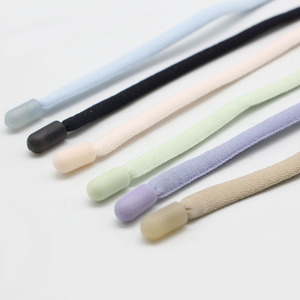 Spandex Nylon Soft Flat Earloop Banda elástica Suede Elastic Loop Cord Cuerda elástica - Product Image 4