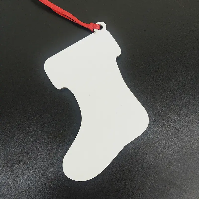 개인화 된 나무 승화 장식 발 양면 흰색 염료 MDF 승화 크리스마스 장식