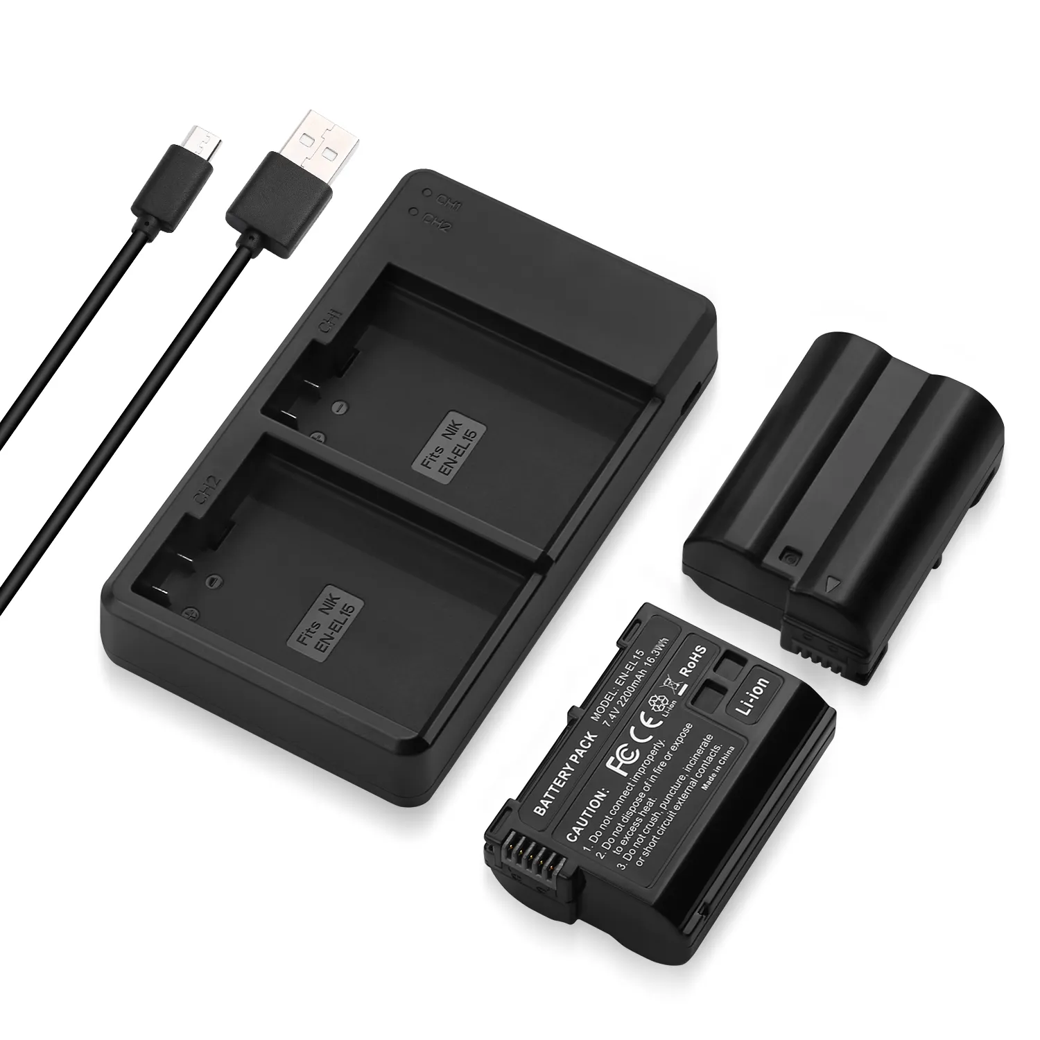 Pengisi daya baterai Digital, pengisi daya baterai Digital ion litium Mini USB perjalanan Tipe c Multi slot dapat diisi ulang Universal