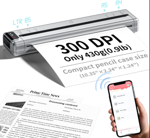 Yeni gelenler AIMO Q300 WiFi inhome 300DPI termal yazıcı ters şarj ile ev ofis için Bluetooth yazıcı - Product Image 6