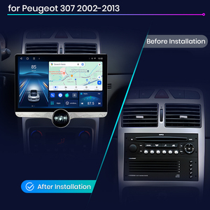 Junsun Qualcomm chip Android autoradio per <span class=keywords><strong>Peugeot</strong></span> 307 SW 2002-2013 lettore <span class=keywords><strong>DVD</strong></span> Apple CarPlay Stereo 2K QLED schermo auto - Product Image 2